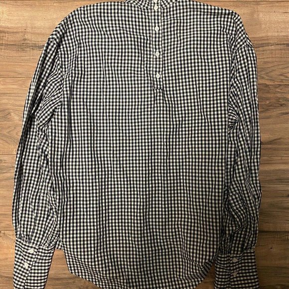 Zara Women black white checkered Top / Blpuse Size M - Picture 2 of 3